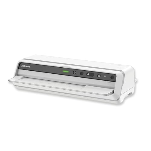 Fellowes Venus Laminiergeraet A3 zum Heisslaminieren von 80-250 Mikron Laminierfolien, Intensivgebrauch, automatischer Rueckwaertsgang, inkl. 10 Laminierfolien, weiss