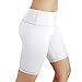 ODODOS Power Flex Yoga Short Tummy Control Workout Running Athletic Non See-Through Yoga Shorts with Hidden Pocket,White,Smallthumb 2