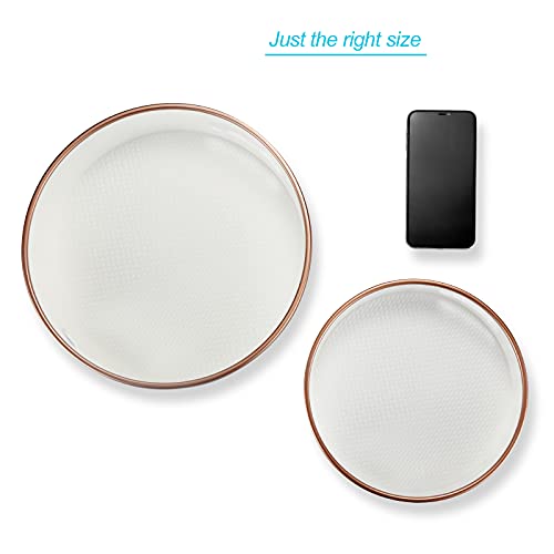 SEALON Lazy Susan Cabinet Organizer – Non-Slip Kitchen Turntable Organizer 360 Rotating Can Organizer for Pantry with 2 Handle 11.8 Inch