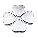 LJY 12 Pieces Heart Shaped Metal Tin Cans Empty Gift Candy Chocolate Storage Box Containers with Cover Lids (Mixed Sizes)