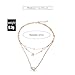 Edary Layered Necklace Crystal Evil Eye Pendant Necklaces Gold Jewelry Accessories for Women and Girls.