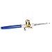 AccMart Mini Portable Pocket Rod Pen Shape Aluminum Alloy Fishing Rod with Pole Reel Combos (Blue)