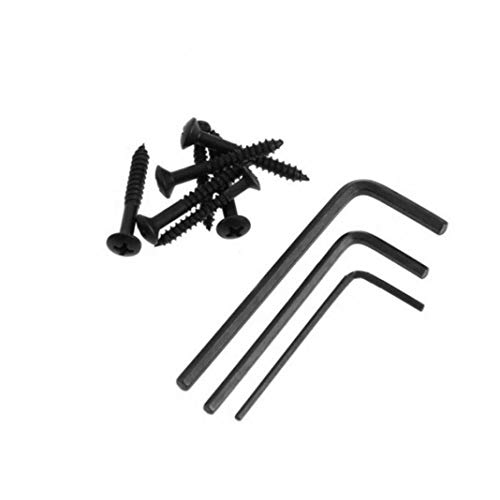 difcuyg5Ozw 6 String Headless Guitar Tailpiece Saddle Tremolo Bridge Set Screws Wrenches Music Instrument Accessories - Black