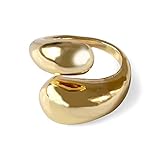 Chunky Open Ring 14k Gold Plated Minimalist