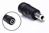Omnihil Adapter Plug Converter 5.5millimeters x 2.1millimeters Female Plug to 5.5millimeters x2.5millimeters Male Plug...