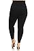 Women's High Waist Control Top Compression Waist Leggings with Tummy Control, Viscose with Terry Lining