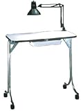 Kayline Manicure Table #401 White With Light And Drawer [Misc.]
