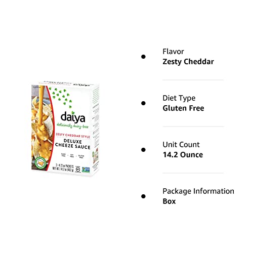 Daiya Zesty Cheddar Vegan Cheese Sauce, Dairy Free Vegan Queso Dip