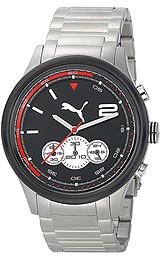 Puma Wheel Chrono - L Metal Black Men's watch #PU102741003
