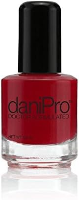 DaniPro Always Be True Anti-Fungal Nail Polish, Deep Red 0.5oz with Nail Clipper Free Gift