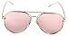 WODISON Polarized Aviator Sunglasses for Women Reflective Lens Mirrored Eyeglasses Metal Frame Rose Gold Lens