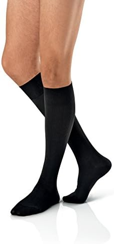 Jobst for Men Casual 30-40 Closed Toe Knee High Compression Socks Black Large Full Calf