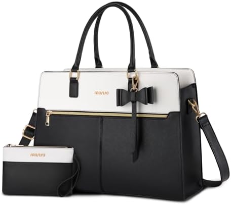 Amazon.com: MOSISO Laptop Bag for Women, 15-15.6 inch PU  display picture 3