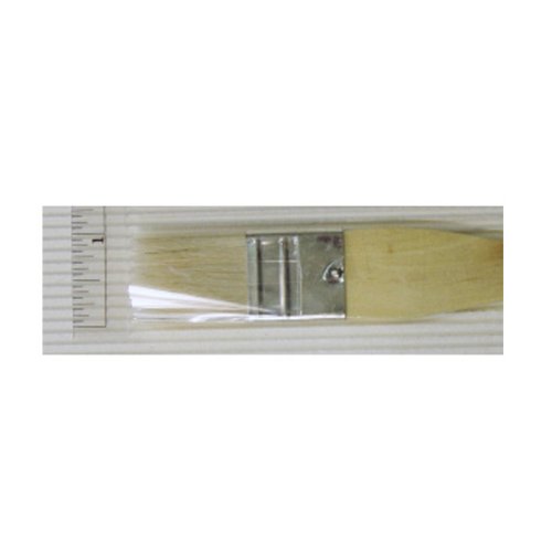Yasutomo Hake Flat Wash Brush with Metal Ferrule, Sheep Hair Bristles, 1 inch (BFC1)