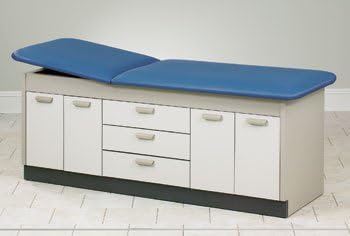 CLINTON STYLELINE SPECIALTY TABLES 4 door/3 drawer cast table Item# 9107-38, BLACK