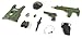 Combat Force Army Friction Toy Gun Complete Combo Set w/ Friction SMG, Army Vest, Mask, Dog Tags, Toy Pistol, Holster, Binoculars, Whistle, & Mock Compass