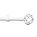 gb Home Collection White Curtain Rods for Windows, White Curtain Rod 48 to 84 Inch (4-7 Feet) for Long Window