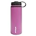 Fifty/Fifty Pink Vacuum-Insulated Stainless Steel Bottle with Wide Mouth - 18 oz. Capacity