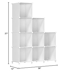 FUNLAX Cube Storage Shelf, 9 Storage Cubes Closet