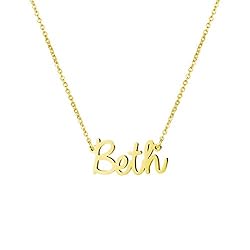 Awegift Women Jewelry Name Necklace Big Initial