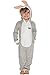 Looney Tunes Boys' Big Looney Toons Bugs Bunny One Piece Critter Pajama, Gray, 8