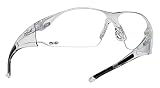 Boll&eacute; Safety 40113, Rush Safety Glasses, Translucent Frame, Clear HD Hydrophobic Lenses