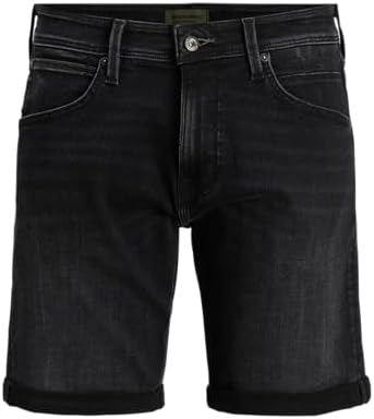 Calções masculinos, ganga preta/mochila: Am 317, L