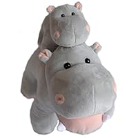 Exceptional Home Hippo Stuffed Animals Oh So Soft Plush Mother Baby Hippos Hippopotamus Toy Set