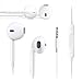 Earbuds Earphones Stereo Earphone Wired Noise Isolating Headphones with Mic and Remote Control for iPhone iPod iPad Samsung Android Smartphones Tablet Laptop 3.5mm [White] [2- Pack]…