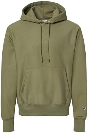 Champion Mens Powerblend Hooded Sweatshirt, M, Sand at Amazon