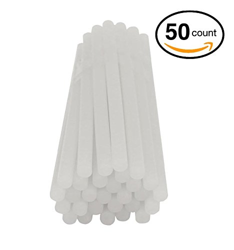 50 Glue Gun Melt Sticks - 7mm - Fits All Standard Guns - Rapid Heating and Melting for Arts and Crafts, Household Sealing, Repairs and DIY Projects - By Gee Gadgets