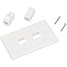 Buyer's Point Cat6 Female-to-Female Wall Plate | UL Listed, 2 Ports with an Easy Install Low Voltage Mounting Bracket, Perfect for High Speed Data Connection at Work or Home (White) — 1 Pack