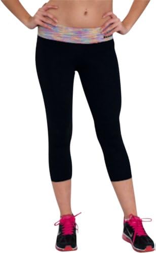 Running / Yoga Women's Black Tights Supportive SUPPLEX Fabric Gym Clothes Sara Crave