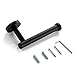 Hoooh Matte Black Toilet Paper Holder SUS304 Stainless Steel Bathroom Lavatory Paper Towel Dispenser Wall Mount, C100L12-BK