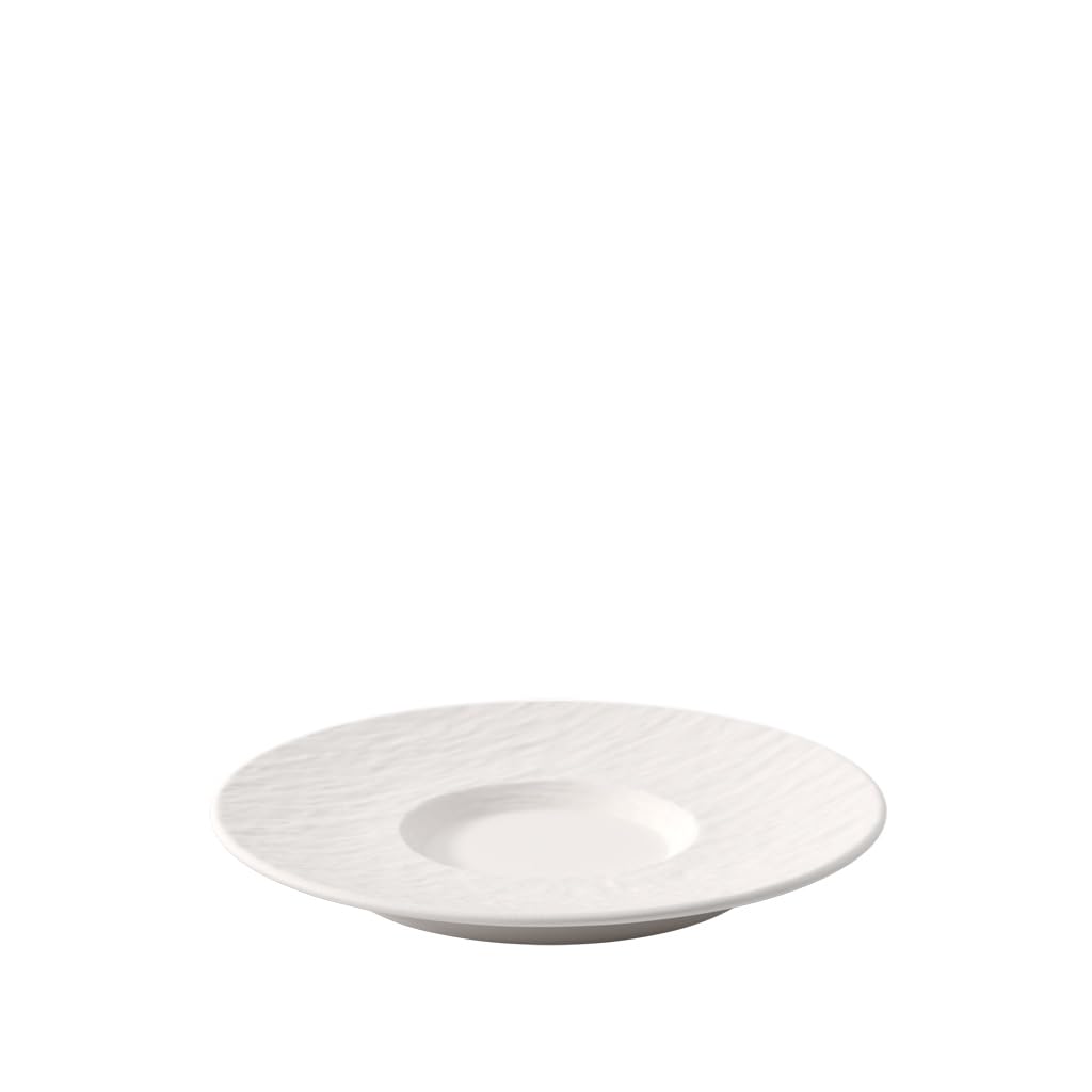 Villeroy & Boch - Manufacture Rock Blanc Coffee Saucer, Elegant Saucer Made from Premium Porcelain, Dishwasher Safe, White