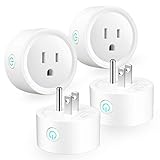 Smart Plug WiFi Outlets Mini Smart Socket for Smart Home Remote Control House Appliance & Electric Devices from Anywhere, Compatible with Amazon Alexa Echo Google Assistan, 4 Packs, Support 2.4GHz, N