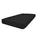 Betty Dain Stretch Jersey Knit Baby Crib Fitted Sheet, 100% Cotton, Elasticized Cover, Deep Corner Pockets, Fits Crib Mattresses Snugly, Machine Washable, Black, 52 x 28 inches