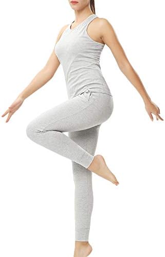 ENIDMIL Women 2 Piece Outfits Crop Top Long Pants Leggings Yoga Set Tracksuits