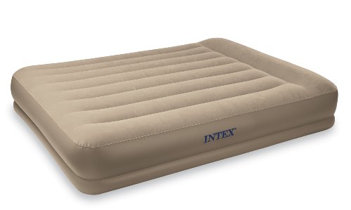 Intex Pillow Rest Mid-Rise Airbed with Built-in Pillow and Electric Pump, Twin, Bed Height 13 3/4″