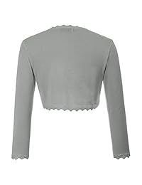 Grace Karin - Chaqueta de punto para mujer, manga 3 4, parte frontal abierta, estilo bolero