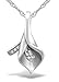 Amazon Essentials 10k Gold Calla Lily Diamond Accent Pendant Necklace, (previously Amazon Collection)