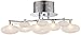 Lilypad Contemporary Modern Ceiling Light Semi-Flush Mount Fixture Chrome 19 1/4