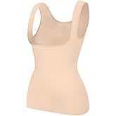 EUYZOU Women's Underbust Shapewear Tank Tops - Seamless Tummy Control Compression Camisole Tops Slimming Tank