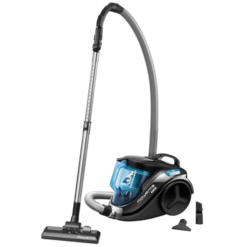 Rowenta Compact Power Cyclonic Vacuum Cleaner RO3731EA, 750W, EEK A, Bagless, 1.5l, Highly Efficient Filter, Black/Blue