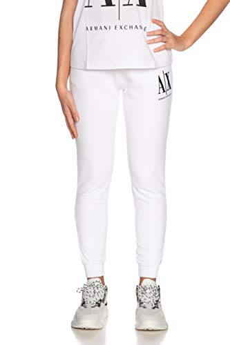 Armani Exchange Women's Icon Project Embroidered Drawstring Sweatpants, Optic W…