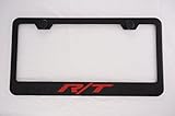 Dodge R/T Black License Plate Frame with Caps