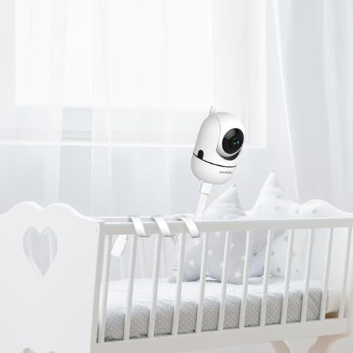 HelloBaby Baby Monitor Mount for HB6550/ Pro/ HB6560/ HB65/ HB6339/ HB40/ HB6081/ HB66/ HB6351, 20 Inch Flexible Arm Bracket, Sturdy Camera Holder Attaches to Crib Cot Shelves, No Tools or Wall Damage