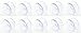 GiftWrap Etc. Small Double Sided Suction Cups - 20 mm, Set of 10, Clear, Christmas, for Glass Windows, Windshield, Tile, Kitchen, Bathroom Mirror, Shower Wall, Terrarium, Car Window, Office