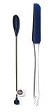 Norpro 2-Piece Silicone Spatula Set - Last Drop Spatula With Jar/Icing Spatula (Blue)