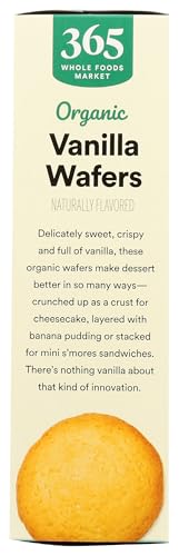 365 BY WHOLE FOODS MARKET, ORGANIC VANILLA WAFERS, 9 OUNCE